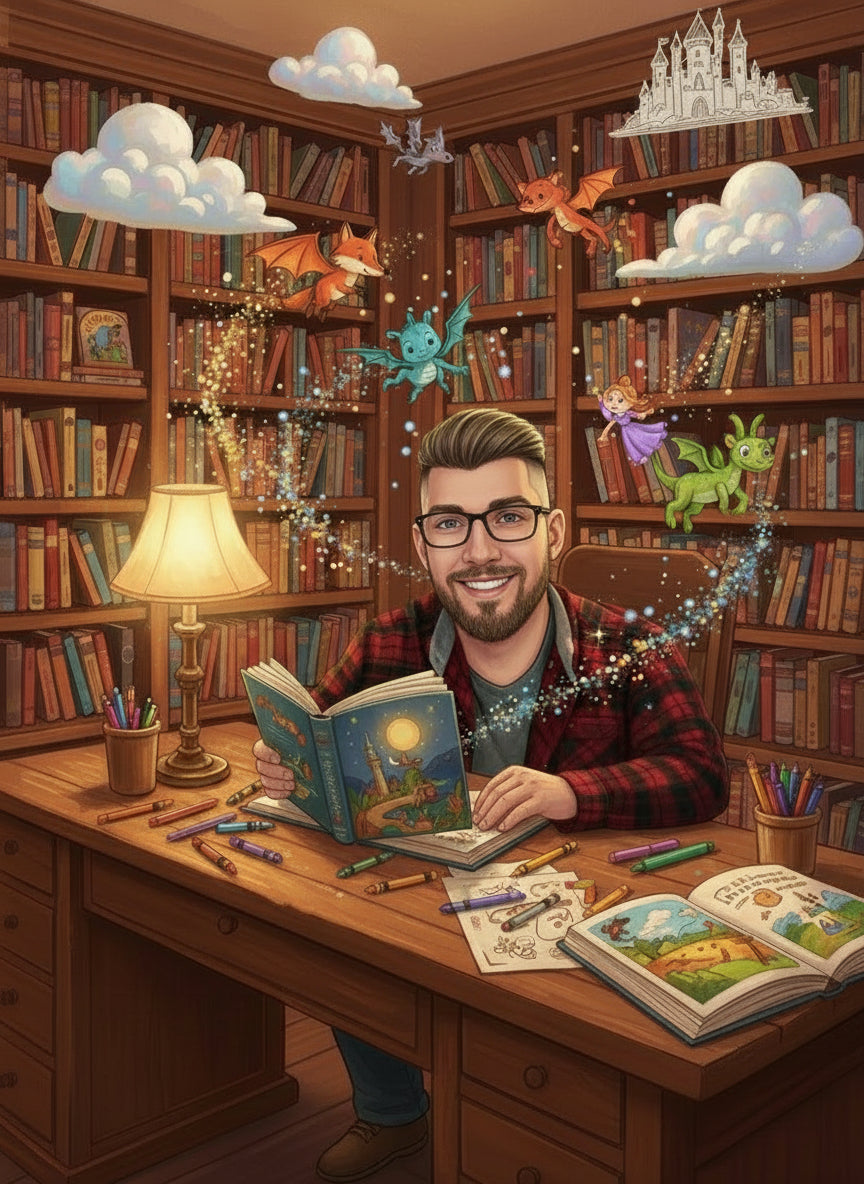 Person wearing glasses and a plaid shirt in an indoor setting